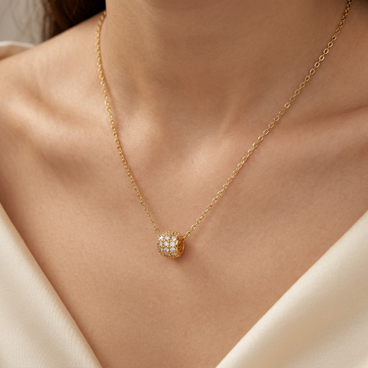 Crystal Beaded Charm Necklace for Women