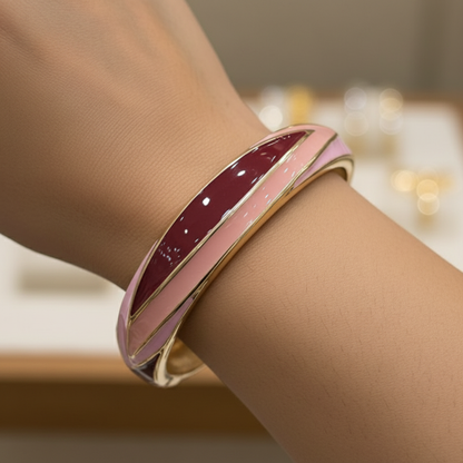 Sleek Stripe Meenakari Kada for Women