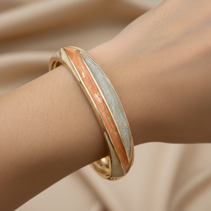 Sleek Stripe Meenakari Kada for Women