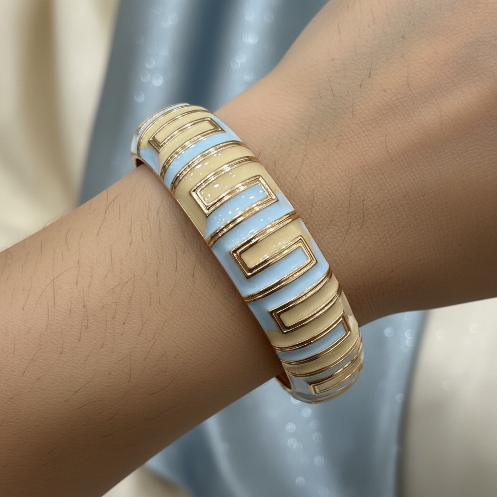 Geometric Meenakari Kada for Women