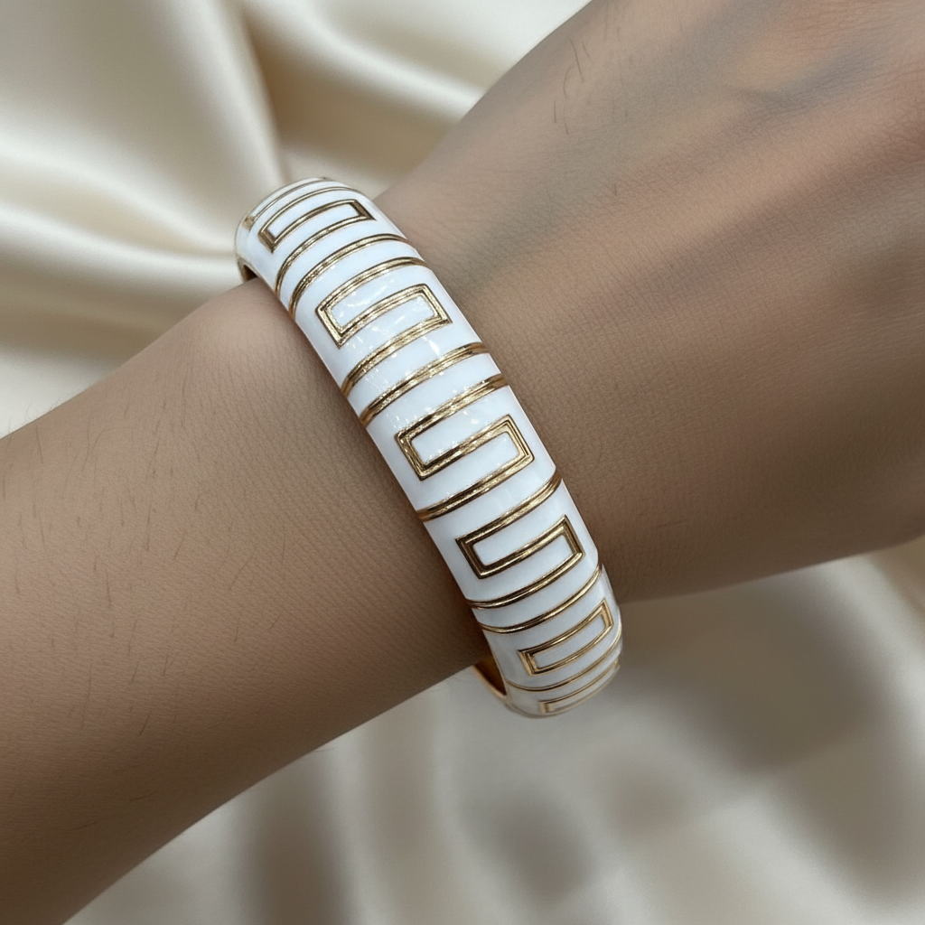 Geometric Meenakari Kada for Women