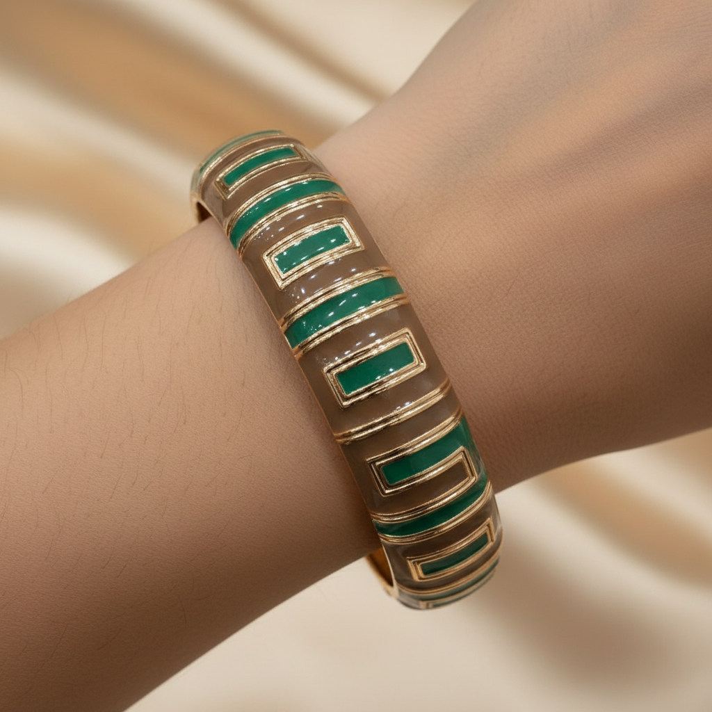 Geometric Meenakari Kada for Women