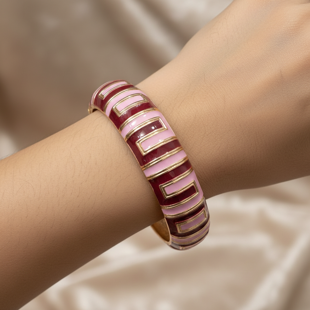 Geometric Meenakari Kada for Women