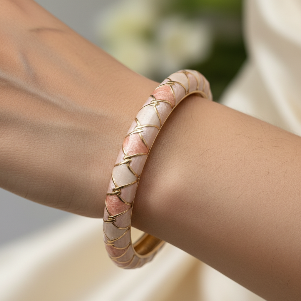 Criss Cross Meenakari Kada for Women