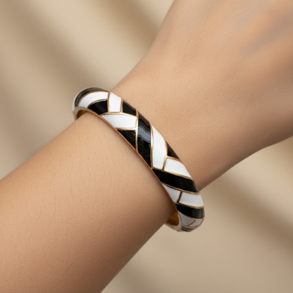 Geometric Mosaic Meenakari Kada for Women