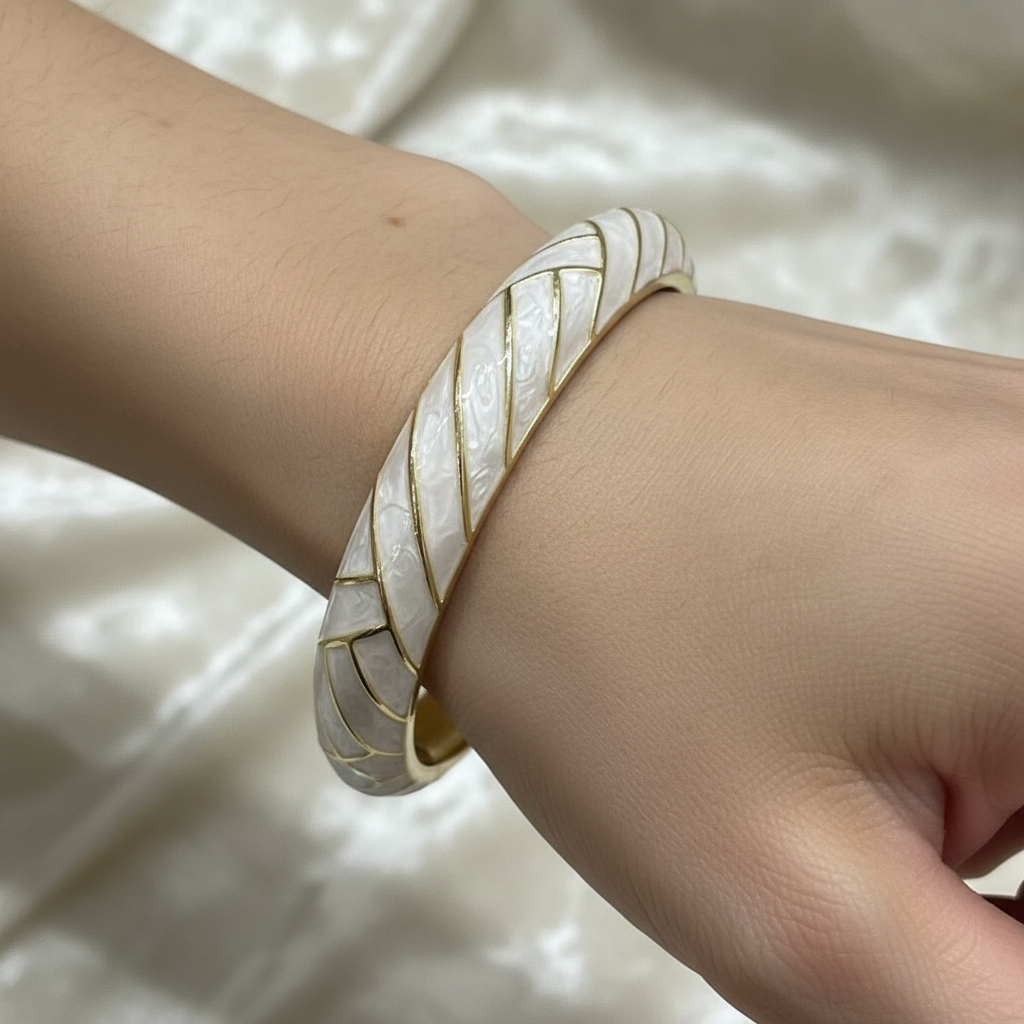 Geometric Mosaic Meenakari Kada for Women