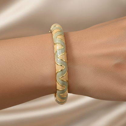 Zigzag Wave Design Meenakari Kada for Women