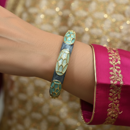 Elegant Western Minakari Openable Bracelet Enamel Kada for Kids