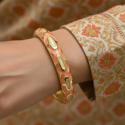 gold Enamel Charm Bracelet for Kids