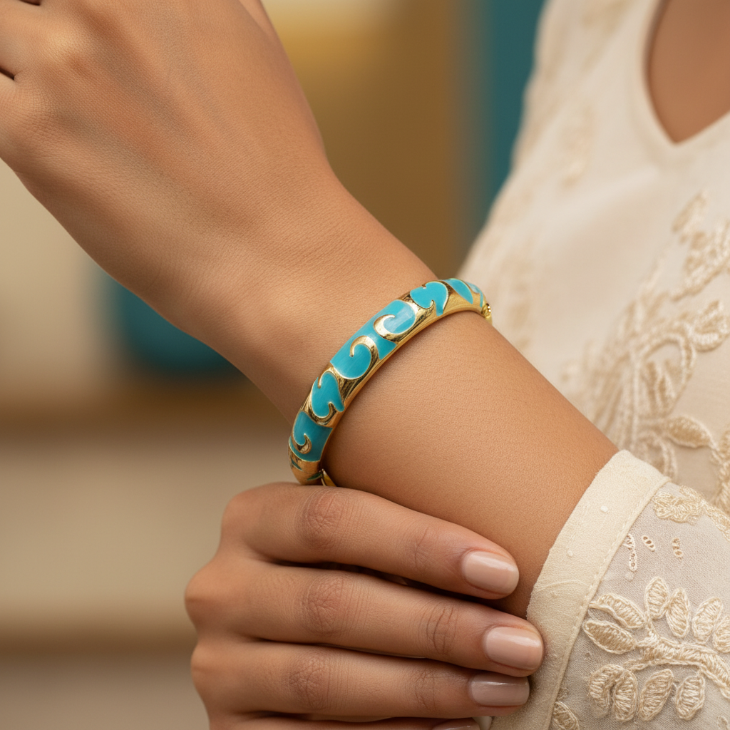 Traditional Meenakari Kada for Kids
