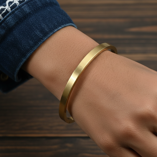 Minimal Gold Matte & Shine Bracelet for Women