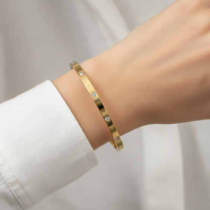 Slim Crystal Studded Bracelet for Women