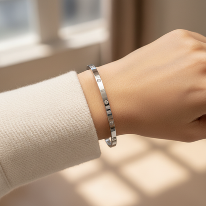 Slim Crystal Studded Bracelet for Women
