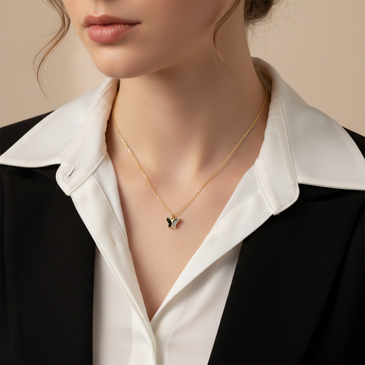 Butterfly Pendant Necklace for Women