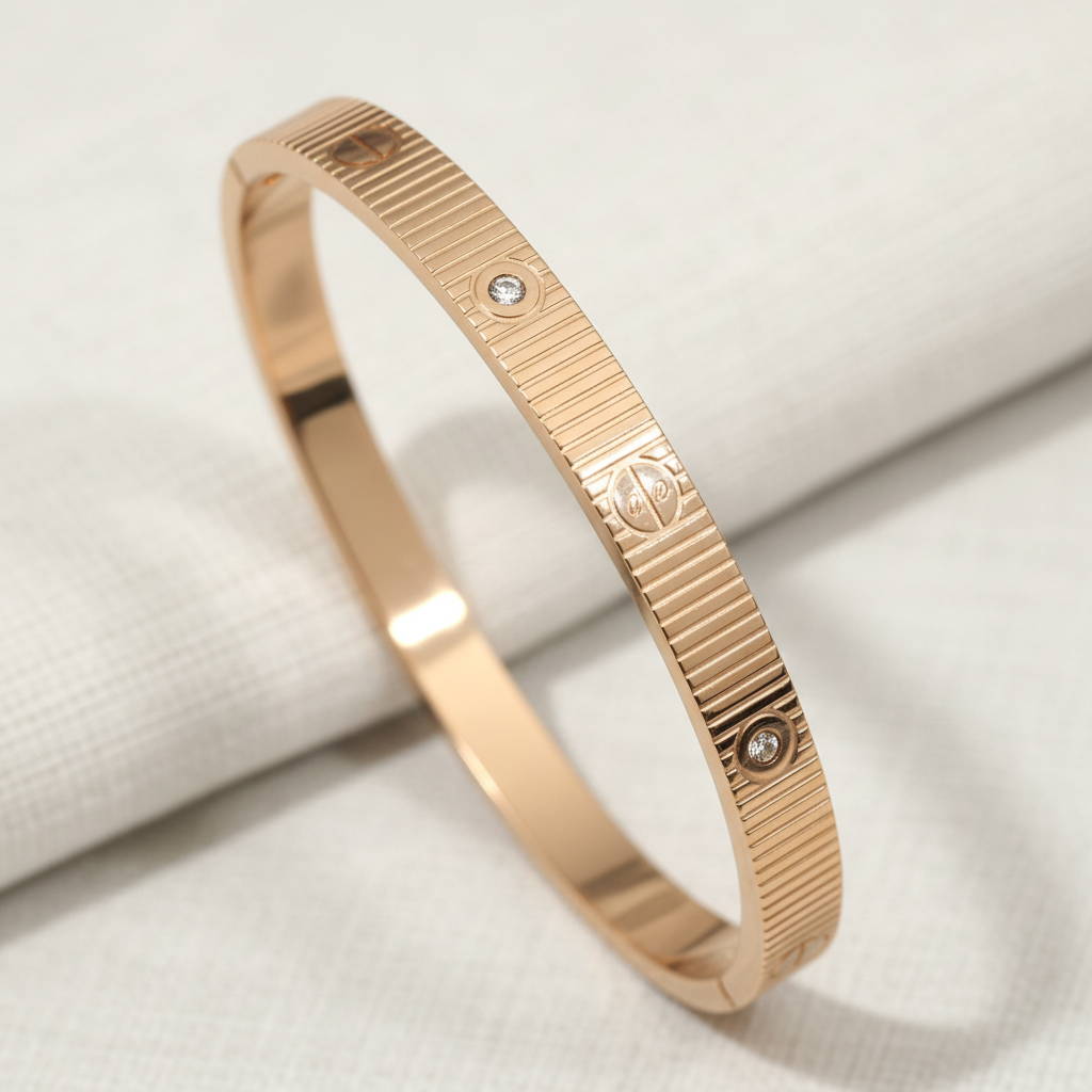 Textured Slim Bracelet for Women