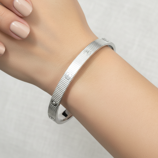 Textured Slim Bracelet for Women