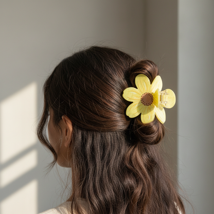 Pastel Flower Hair Claw Clip for Women