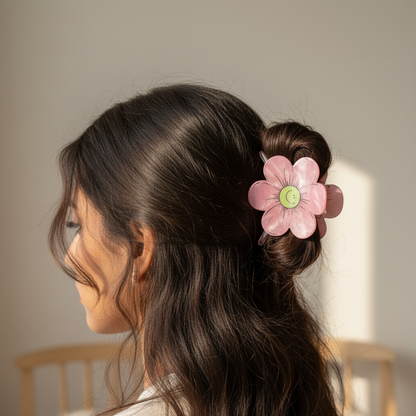 Cute Flower Hair Claw Clip for Girls