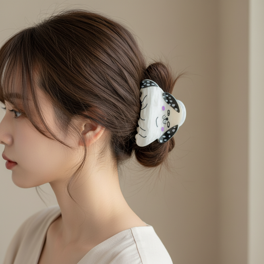 Minimal Cute Animal Hair Claw Clip for Women