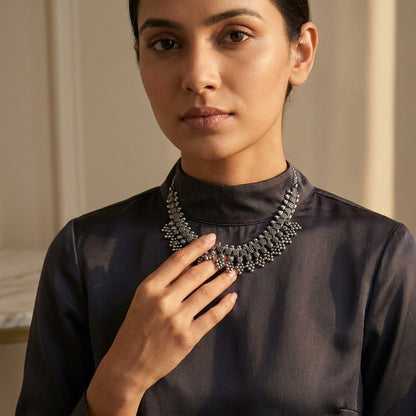 Traditional Oxidised Tribal Statement Necklace for Women | Lady Zone