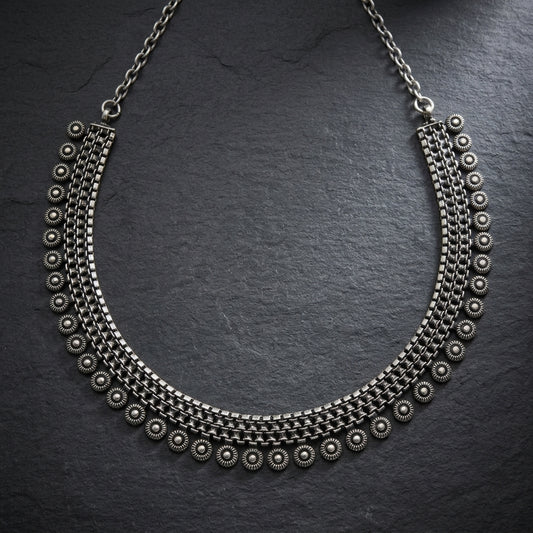 Oxidised Antique Statement Necklace for Women | Lady Zone