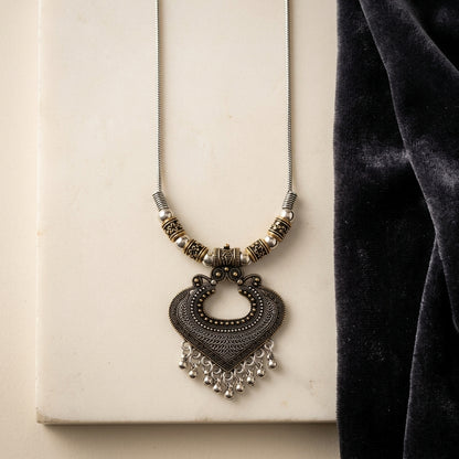 Traditional Oxidised Pendant Necklace for Women | Lady Zone