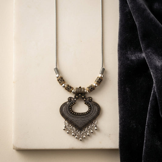 Traditional Oxidised Pendant Necklace for Women | Lady Zone