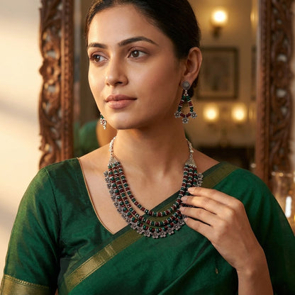 Oxidised Traditional Necklace Set for Women | Lady Zone