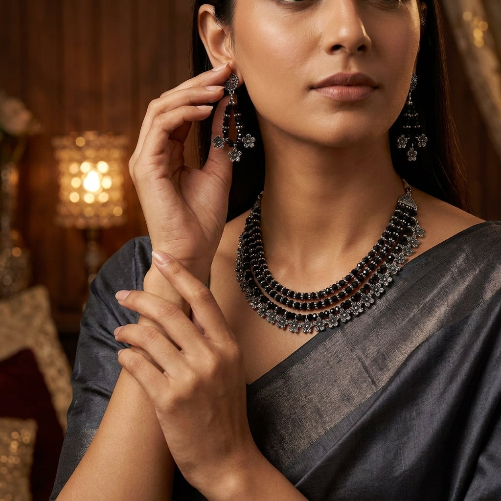 Oxidised Traditional Necklace Set for Women | Lady Zone