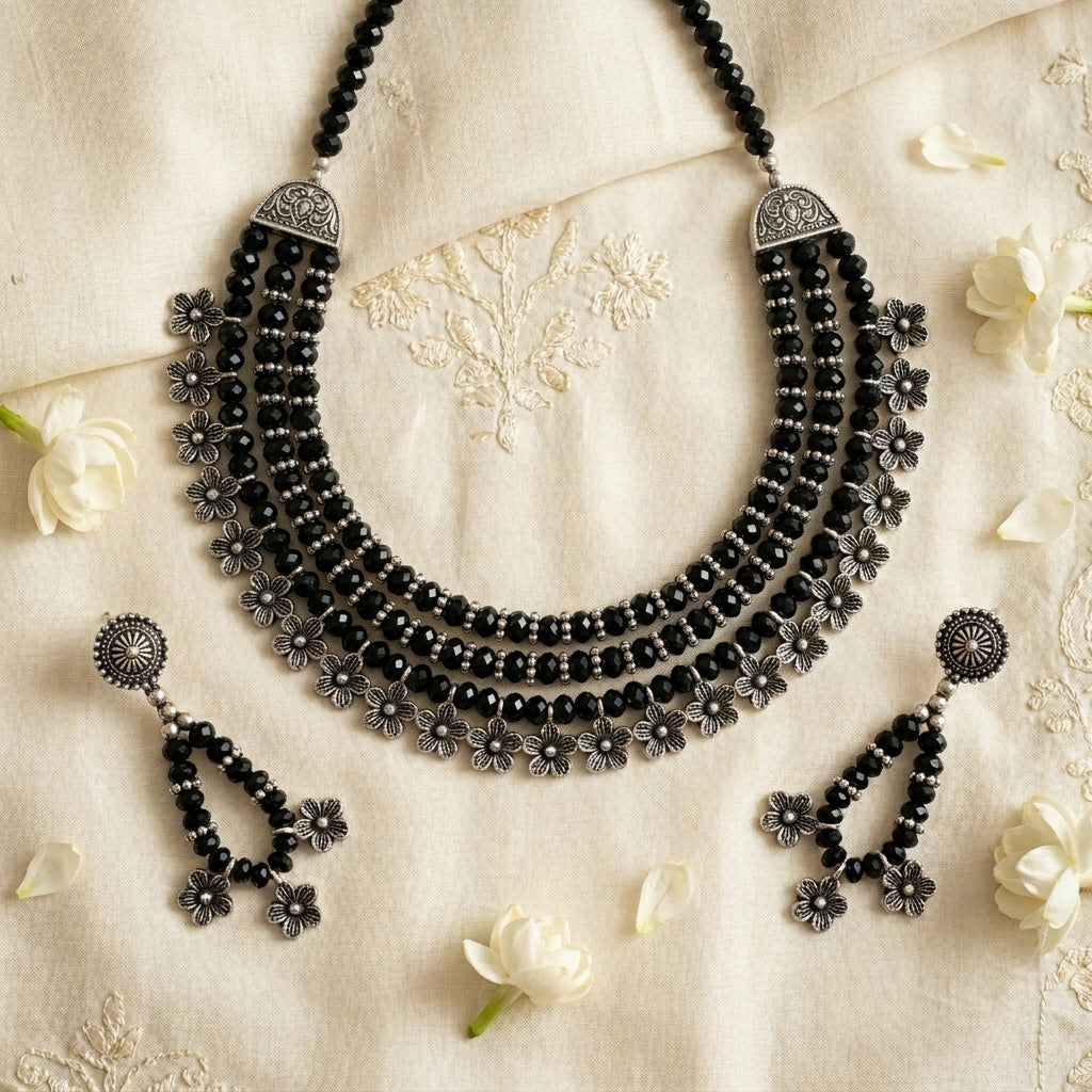 Oxidised Traditional Necklace Set for Women | Lady Zone