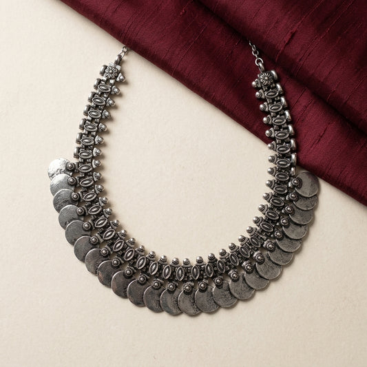 Oxidised Coin Tribal Necklace for Women | Lady Zone