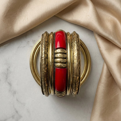 Traditional Wood & Brass Bangles Set | Lady Zone