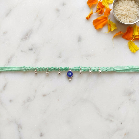 Evil Eye Drop Charm Rakhi