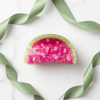 Watermelon Slice Cellulose Acetate Hair Claw
