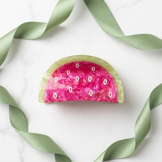 Watermelon Slice Cellulose Acetate Hair Claw