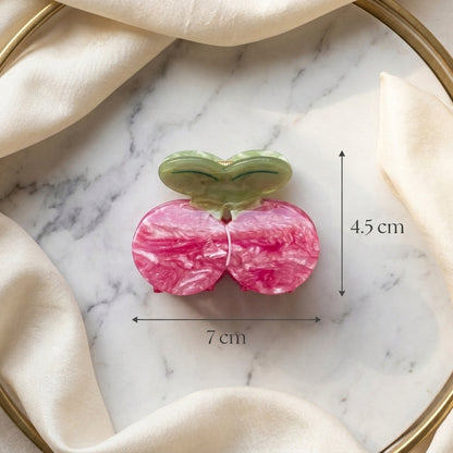 Cherry Cellulose Acetate Hair Claw