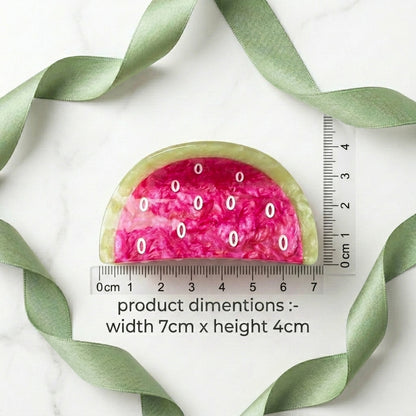 Watermelon Slice Cellulose Acetate Hair Claw