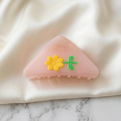 Triangle Daisy Cellulose Hair Claw