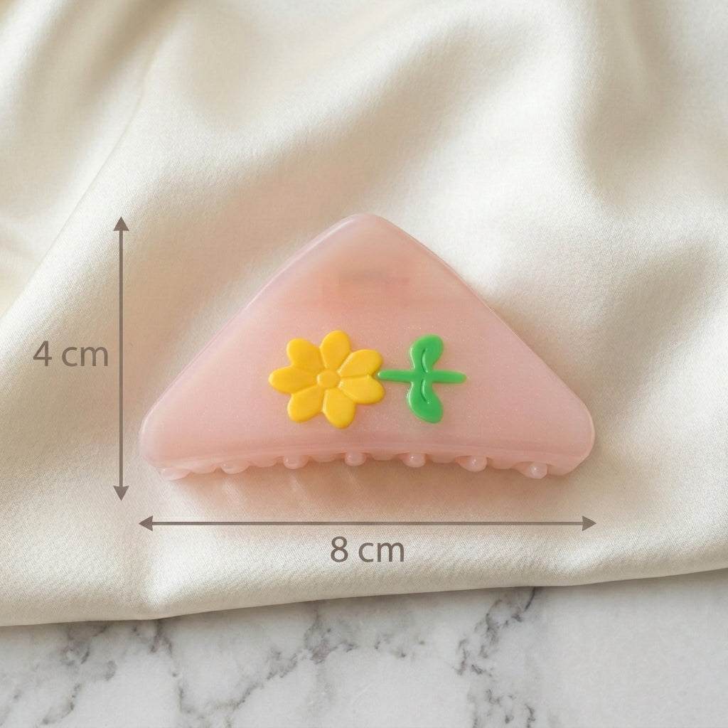 Triangle Daisy Cellulose Hair Claw