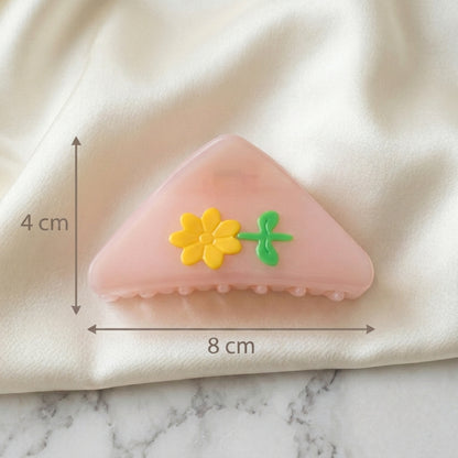 Triangle Daisy Cellulose Hair Claw