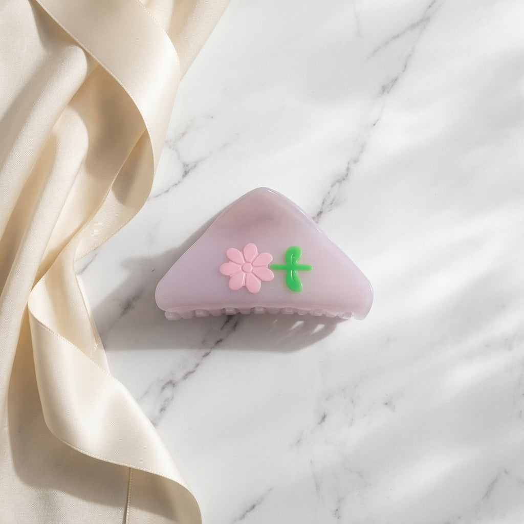 Triangle Daisy Cellulose Hair Claw