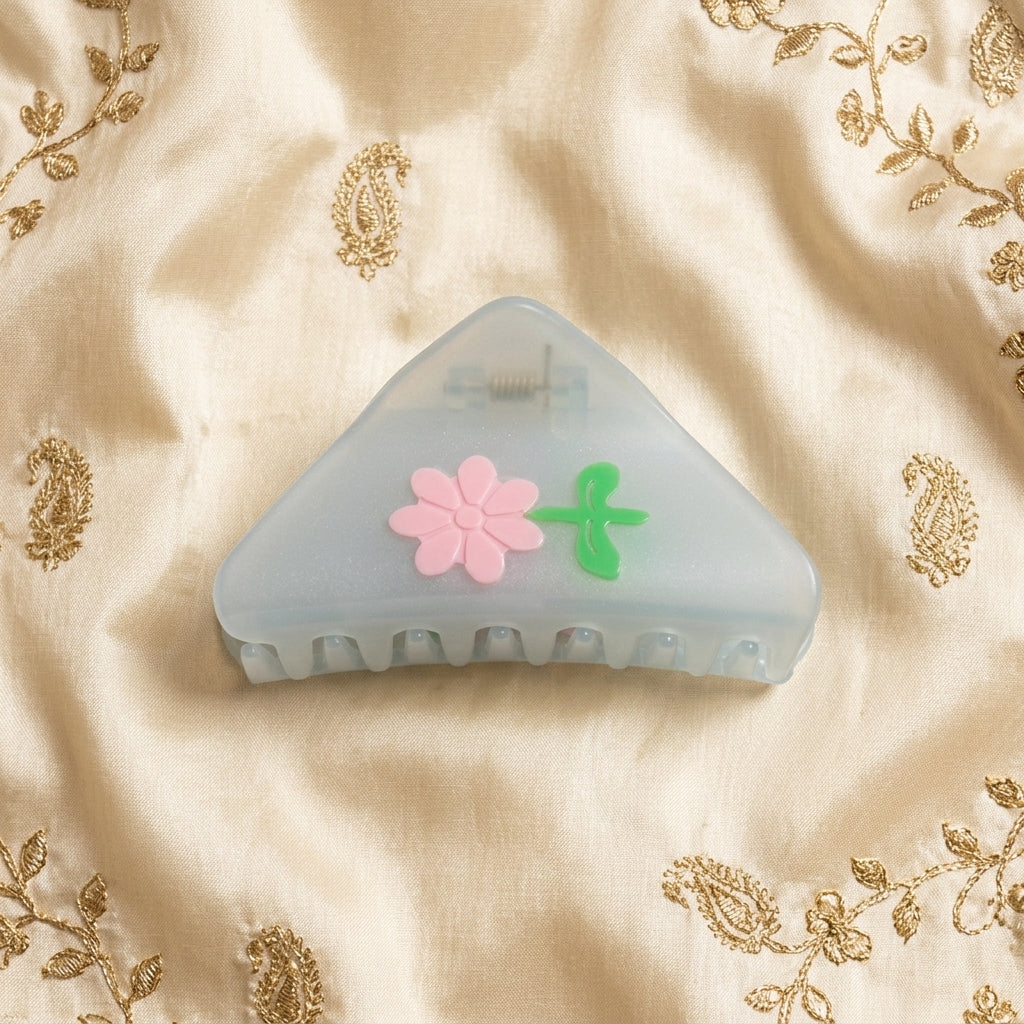 Triangle Daisy Cellulose Hair Claw