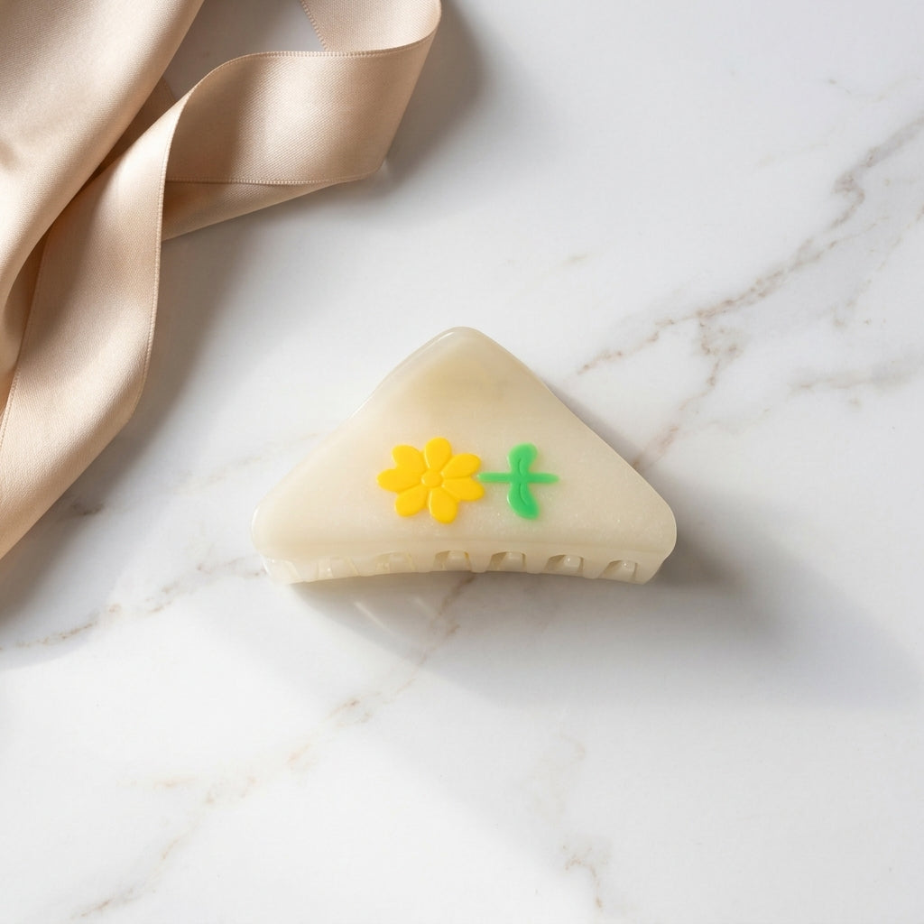 Triangle Daisy Cellulose Hair Claw