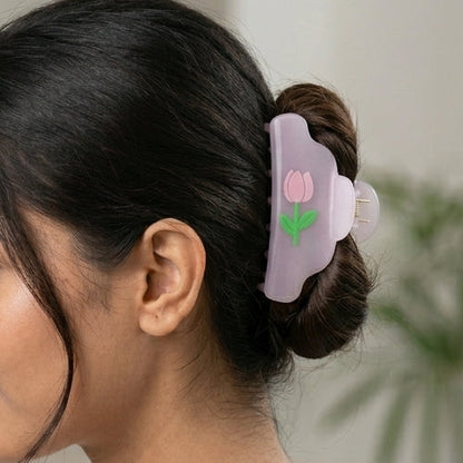 Cloud Tulip Cellulose Hair Claw
