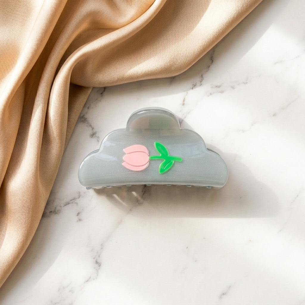 Cloud Tulip Cellulose Hair Claw