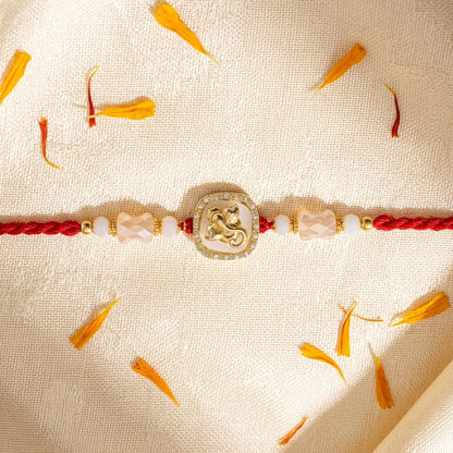 Rotating Ganesha Mother of Pearl Rakhi