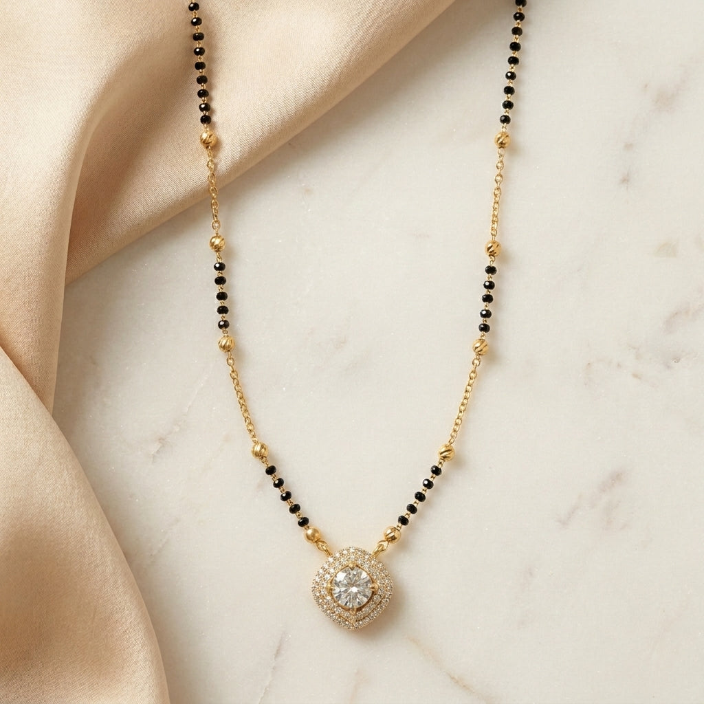 Celeste Solitaire Diamond Mangalsutra for Women