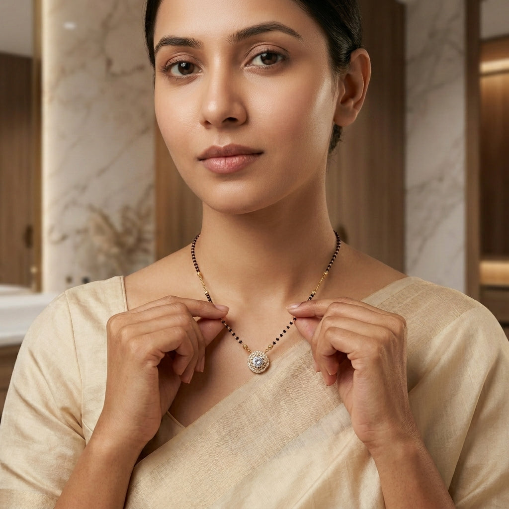Celeste Solitaire Diamond Mangalsutra for Women