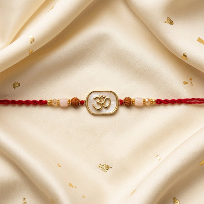 Mother of Pearl Om Rakhi