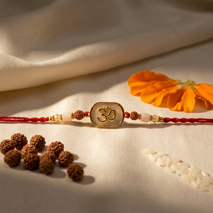 Mother of Pearl Om Rakhi